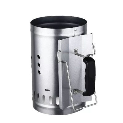 Barbacoa Carbón Chimenea Arrancador Utensilios de cocina Acero galvanizado resistente