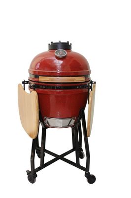 Tropical Red Color 18 Pulgadas Kamado Grill 48cm Cerámica Carbón