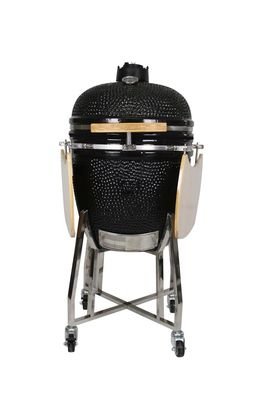 Parrilla Kamado de 22 pulgadas para exteriores Acero inoxidable Color negro carbón 57 cm