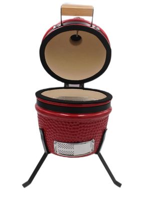 Barbacoa de Carbón Exterior 13 Pulgadas Kamado Color Rojo 32cm