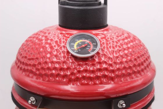 Barbacoa de Carbón Exterior 13 Pulgadas Kamado Color Rojo 32cm