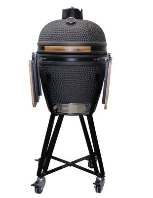 Cerámica Parrilla Kamado De 20 Pulgadas Parrilla De Carbón Color Negro Mate 51 Cm Con Carro Y Mesas Laterales