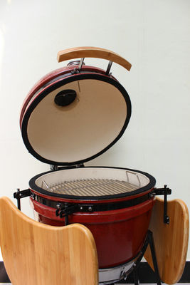 Tropical Red Color 18 Pulgadas Kamado Grill 48cm Cerámica Carbón