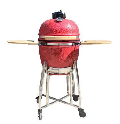 Parrilla Kamado de cerámica de 44 cm Utensilios de cocina de color rojo real de 17 pulgadas