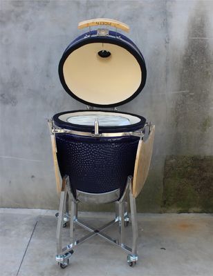Azul marino Color 22 pulgadas Kamado Grill Resistencia encendida de alto grado Cerámica