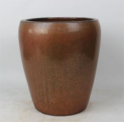 Olla de cerámica esmaltada para exteriores, forma redonda, fuego alto