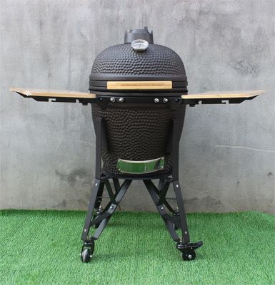 Cocina de carbón de cerámica de 51 cm de color negro mate Kamado de 20 pulgadas
