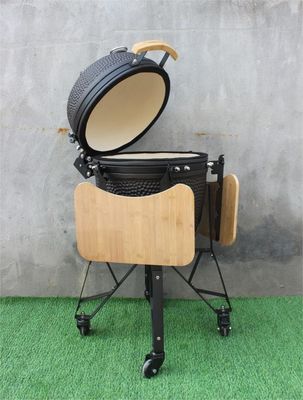 Parrilla Kamado Cerámica 20 Pulgadas Exterior Color Negro Mate 51cm