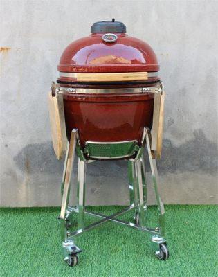 Parrilla de Carbón Cerámica 48cm 18 Pulgadas Color Rojo Tropical