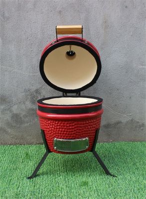 Utensilios de cocina Barbacoa de cerámica de 13 pulgadas Parrilla Exterior Rojo