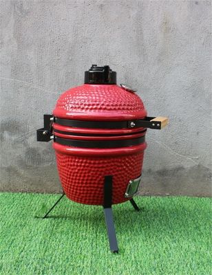 Utensilios de cocina Barbacoa de cerámica de 13 pulgadas Parrilla Exterior Rojo