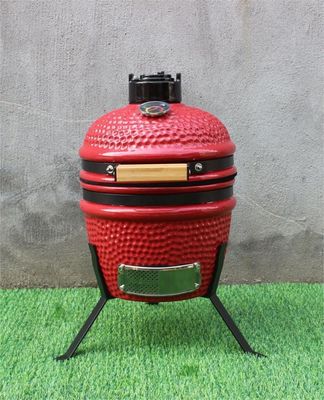 Parrilla Kamado Cerámica 13 Pulgadas Exterior Color Rojo 33cm