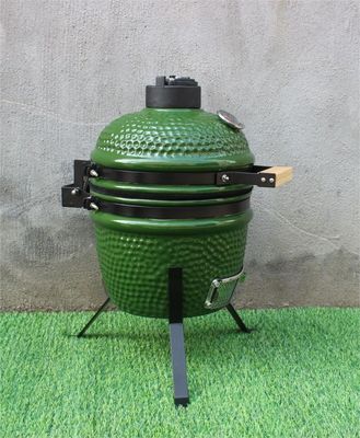 Cocina de carbón de cerámica de 13 pulgadas para exteriores de color verde 33cm
