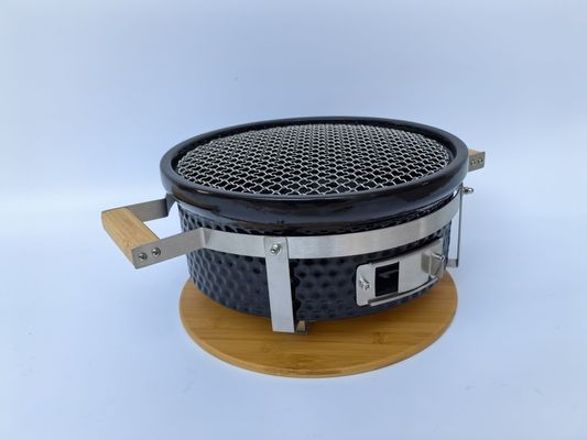 Grill cerámico de carbón Hibachi Grill redondo en color negro
