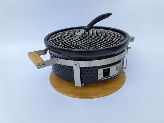 Grill cerámico de carbón Hibachi Grill redondo en color negro
