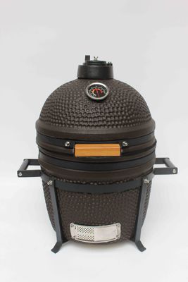 Carbón de madera para exteriores 16 pulgadas Kamado Grill Cerámica Negro mate Color 40cm