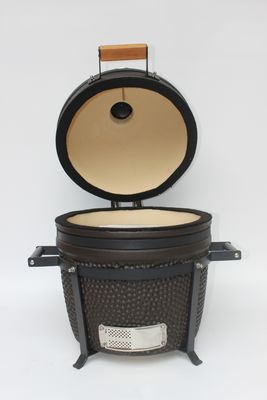 Carbón de madera para exteriores 16 pulgadas Kamado Grill Cerámica Negro mate Color 40cm